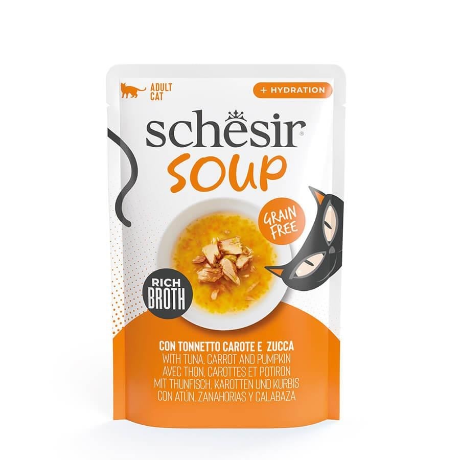 Schesir Soup Ton Balığı ile Bal Kabağı Yetişkin Kedi Çorbası Pouch 40 Gr