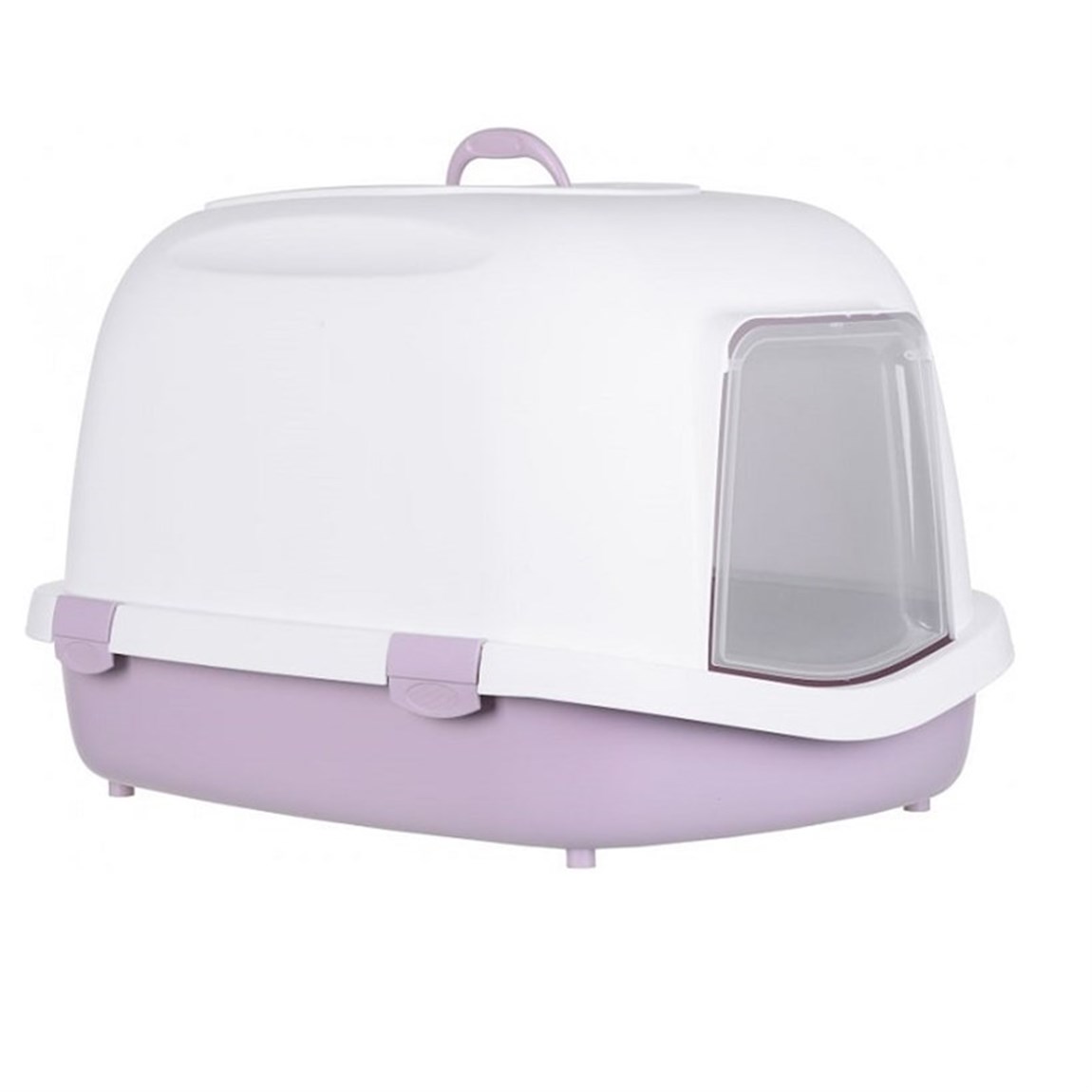 Stefanplast Süper Queen Kapalı Kedi Tuvaleti Pembe/Beyaz