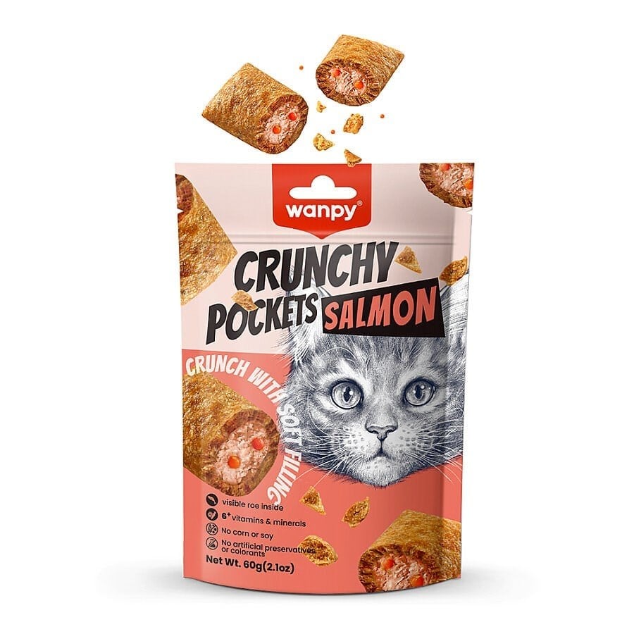Wanpy Crunch Somon & Havyarlı Kedi Ödülü 60 Gr
