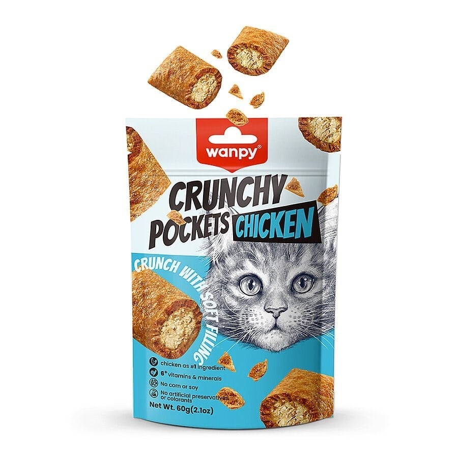 Wanpy Crunch Tavuklu Kedi Ödülü 60 Gr