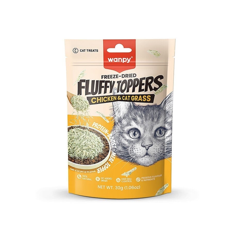 Wanpy Fluffy Toppers Tavuk & Kedi Otulu Kedi Ödülü 30 Gr