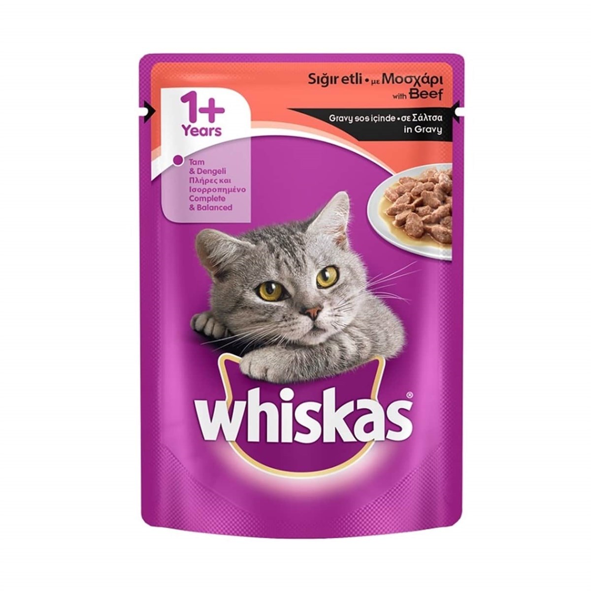 Whiskas Biftekli Yetişkin Konserve Kedi Maması 100 Gr