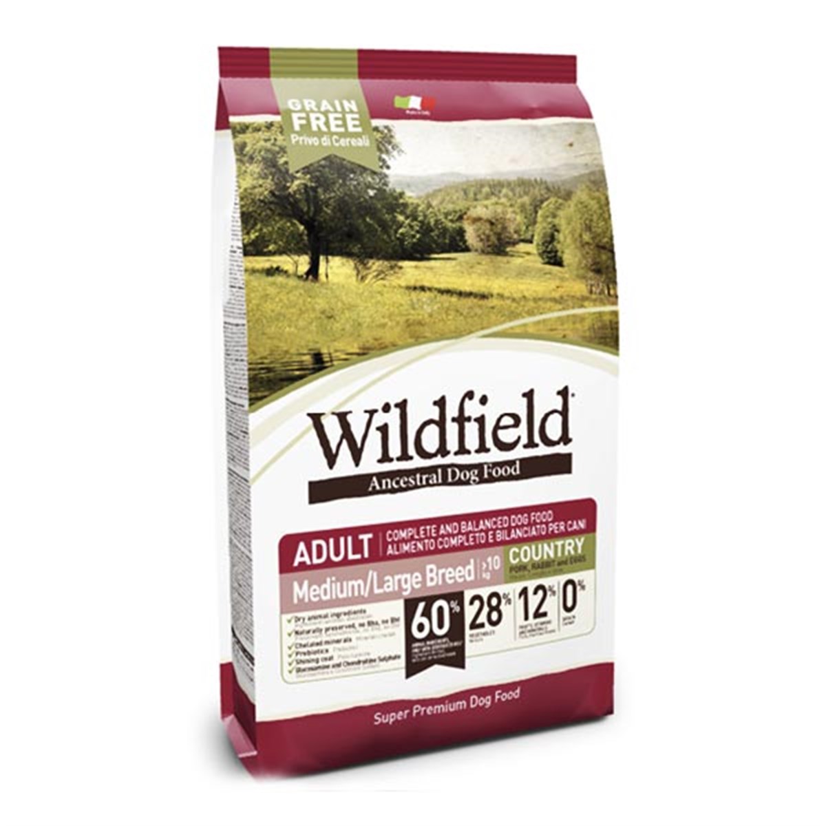 Wildfield Domuz Etli, Tavşanlı Büyük Orta Irk Köpek Maması 2 Kg