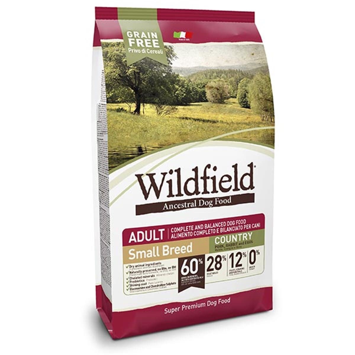 Wildfield Domuz Etli, Tavşanlı Yetişkin Küçük Irk Köpek Maması 2 Kg