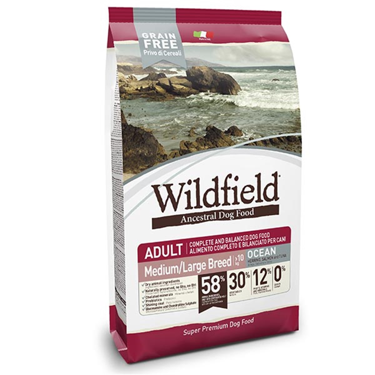 Wildfield Okyanus Balıklı Orta-Büyük Irk Köpek Maması 12 Kg