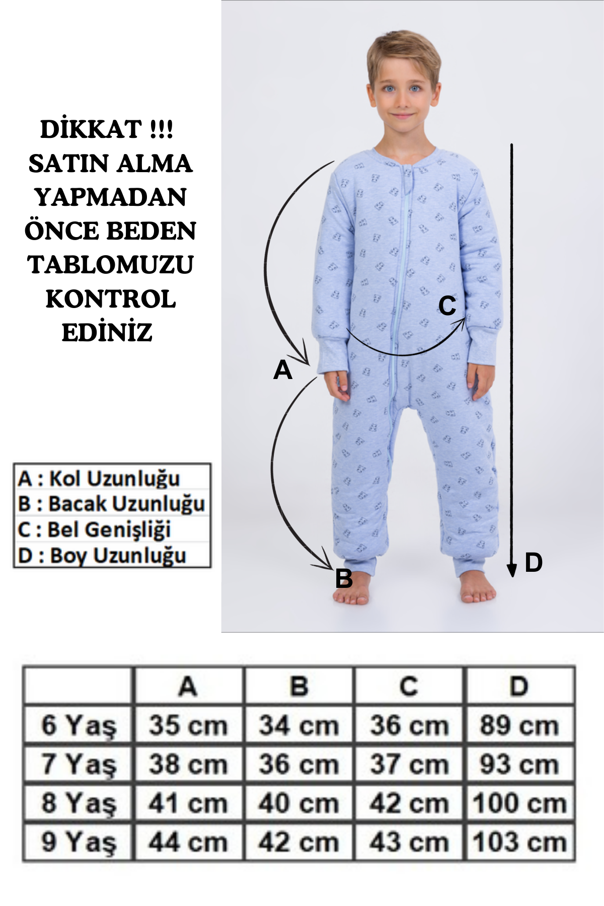 Erkek Çocuk Kalın Elyaf Dolgulu Premium Kalite 2.5 Tog Desenli Uyku Tulumu