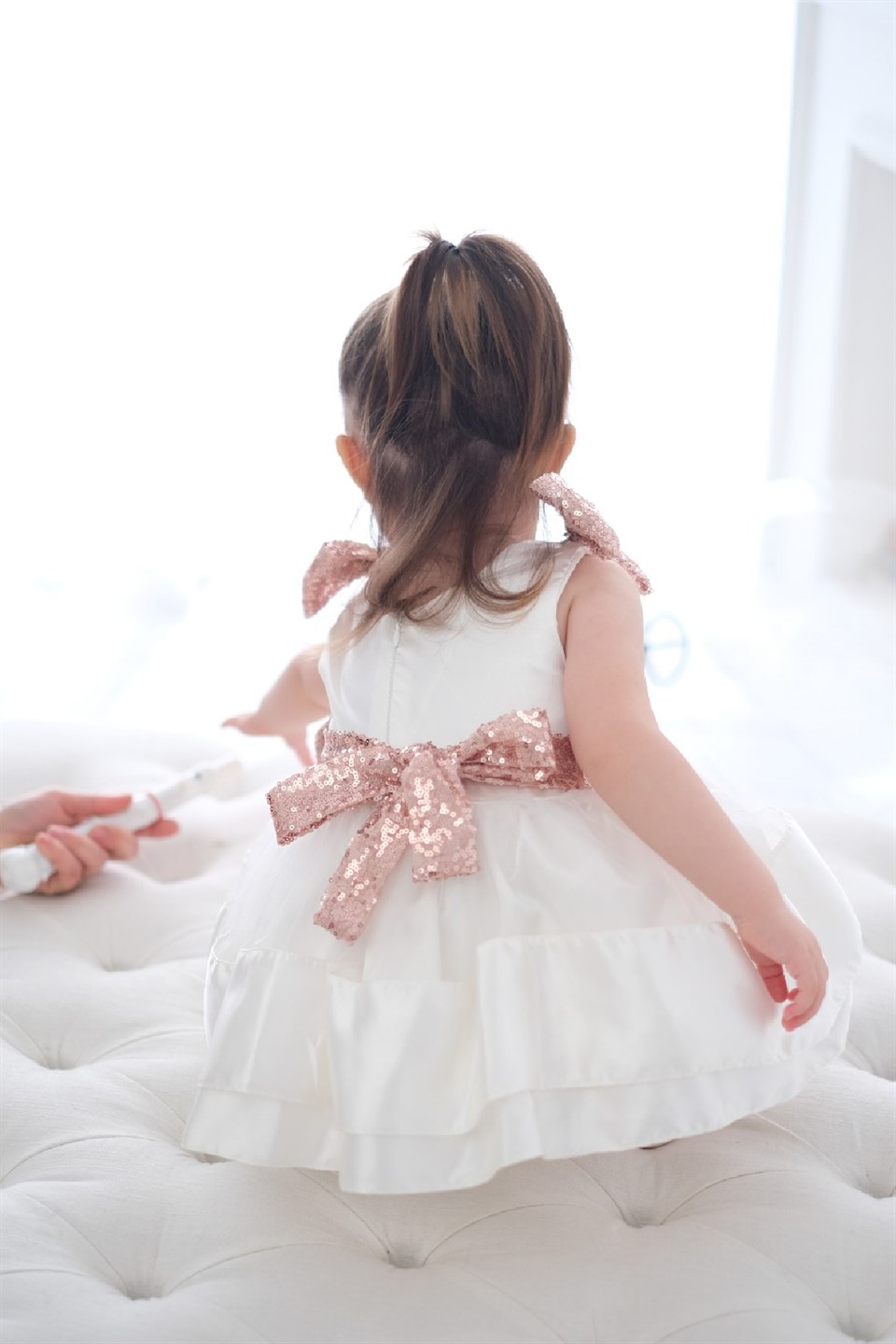 Kız Bebek Pullu Payetli Elbise