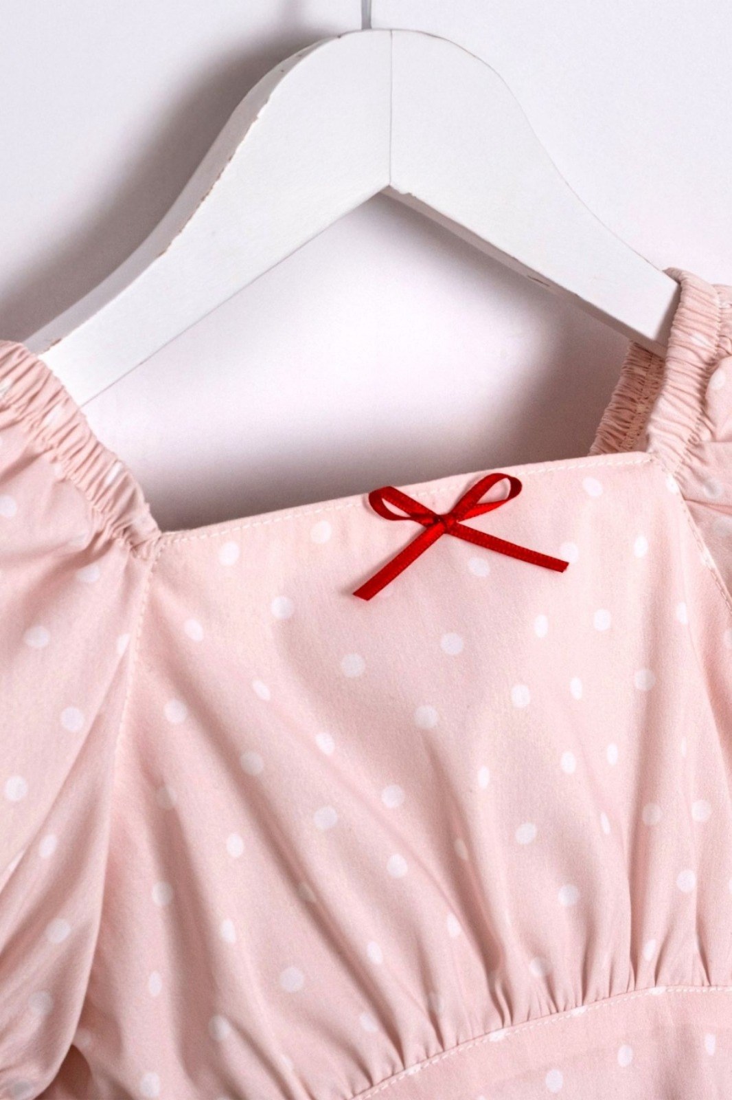 Kız Çocuk Çilek ve Tavşan Desenli Crop Bluz ve Etekli 2'li Yazlık Takım