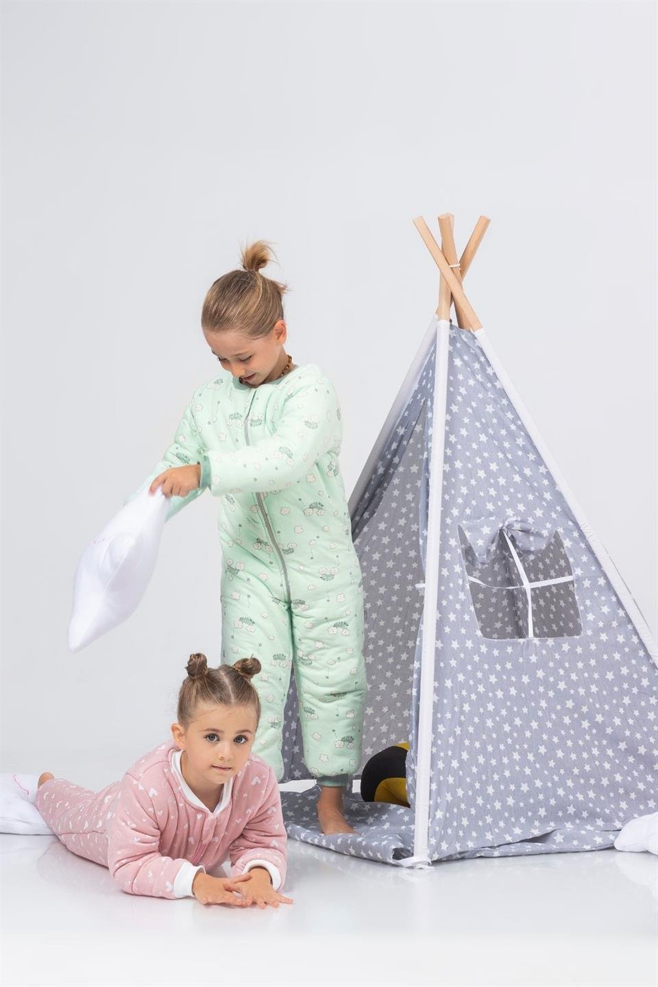 Kız Erkek Çocuk Kalın Elyaf Dolgulu Premium Kalite 2.5 Tog Desenli Uyku Tulumu
