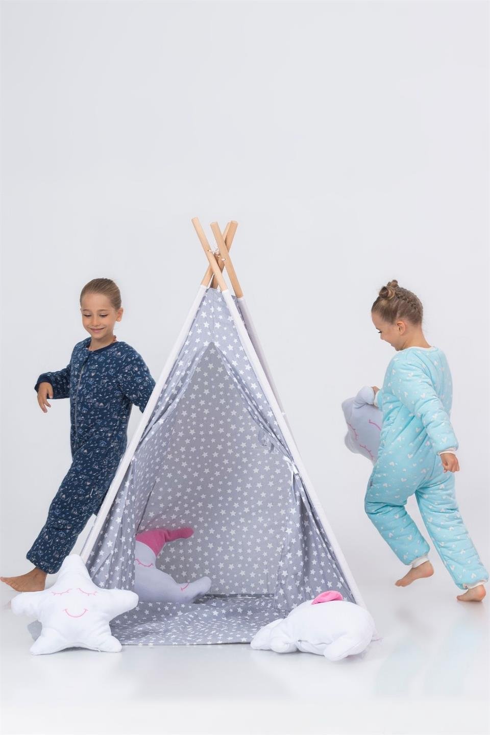Kız Erkek Çocuk Kalın Elyaf Dolgulu Premium Kalite 2.5 Tog Desenli Uyku Tulumu