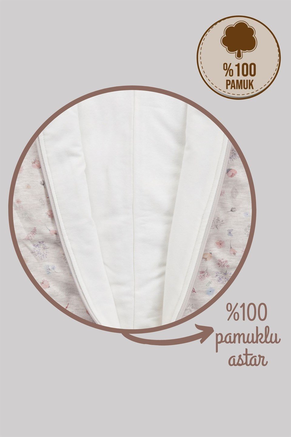 Kız Erkek Çocuk Kalın Elyaf Dolgulu Premium Kalite 2.5 Tog Desenli Uyku Tulumu