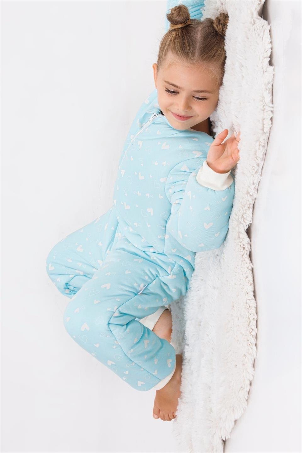 Kız Erkek Çocuk Kalın Elyaf Dolgulu Premium Kalite 2.5 Tog Desenli Uyku Tulumu
