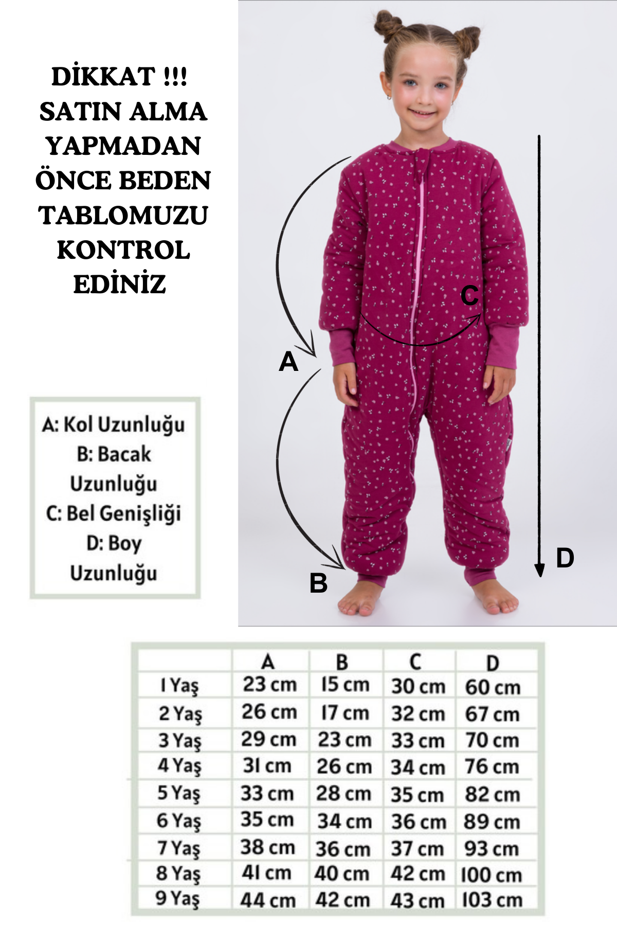 Kız Erkek Çocuk Kalın Elyaf Dolgulu Premium Kalite 2.5 Tog Desenli Uyku Tulumu