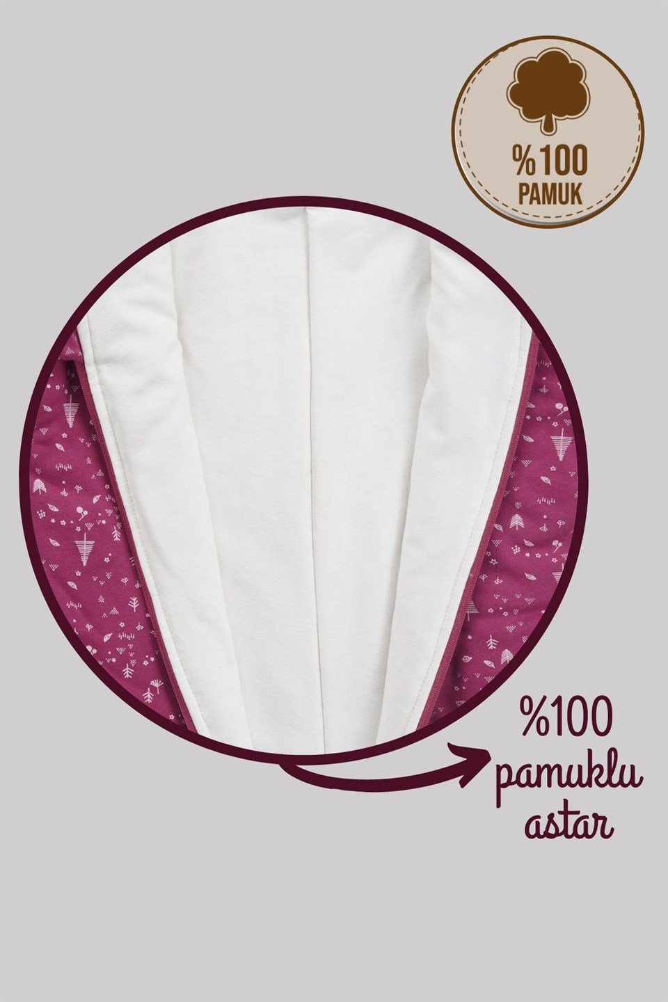 Kız Erkek Çocuk Kalın Elyaf Dolgulu Premium Kalite 2.5 Tog Desenli Uyku Tulumu