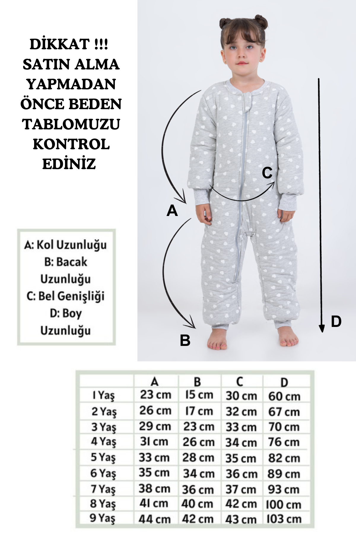 Kız Erkek Çocuk Kalın Elyaf Dolgulu Premium Kalite 2.5 Tog Desenli Uyku Tulumu