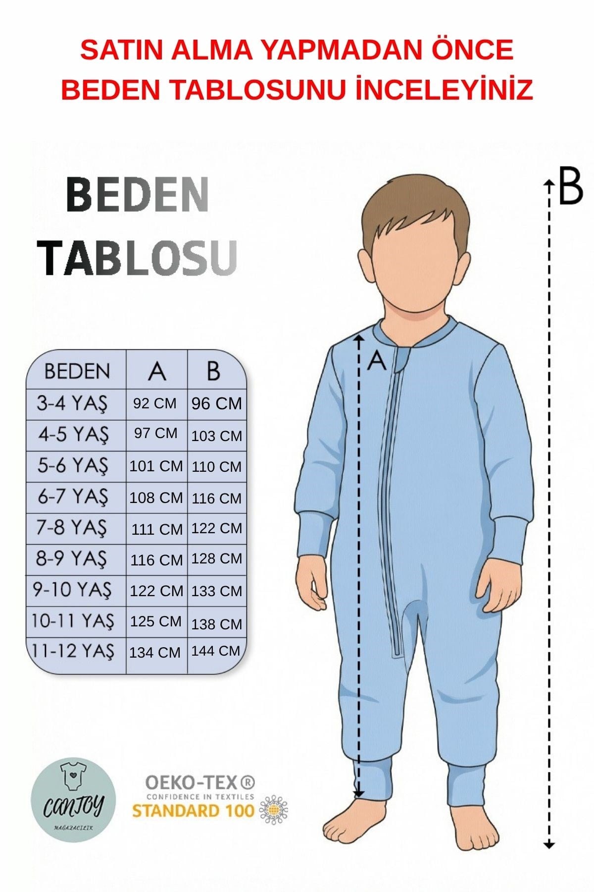 Müslin Erkek Çocuk Uyku Tulumu 2 Katlı 0.5 Tog  - %100 Pamuk Nefes Alabilen Kumaş 3-11 Yaş