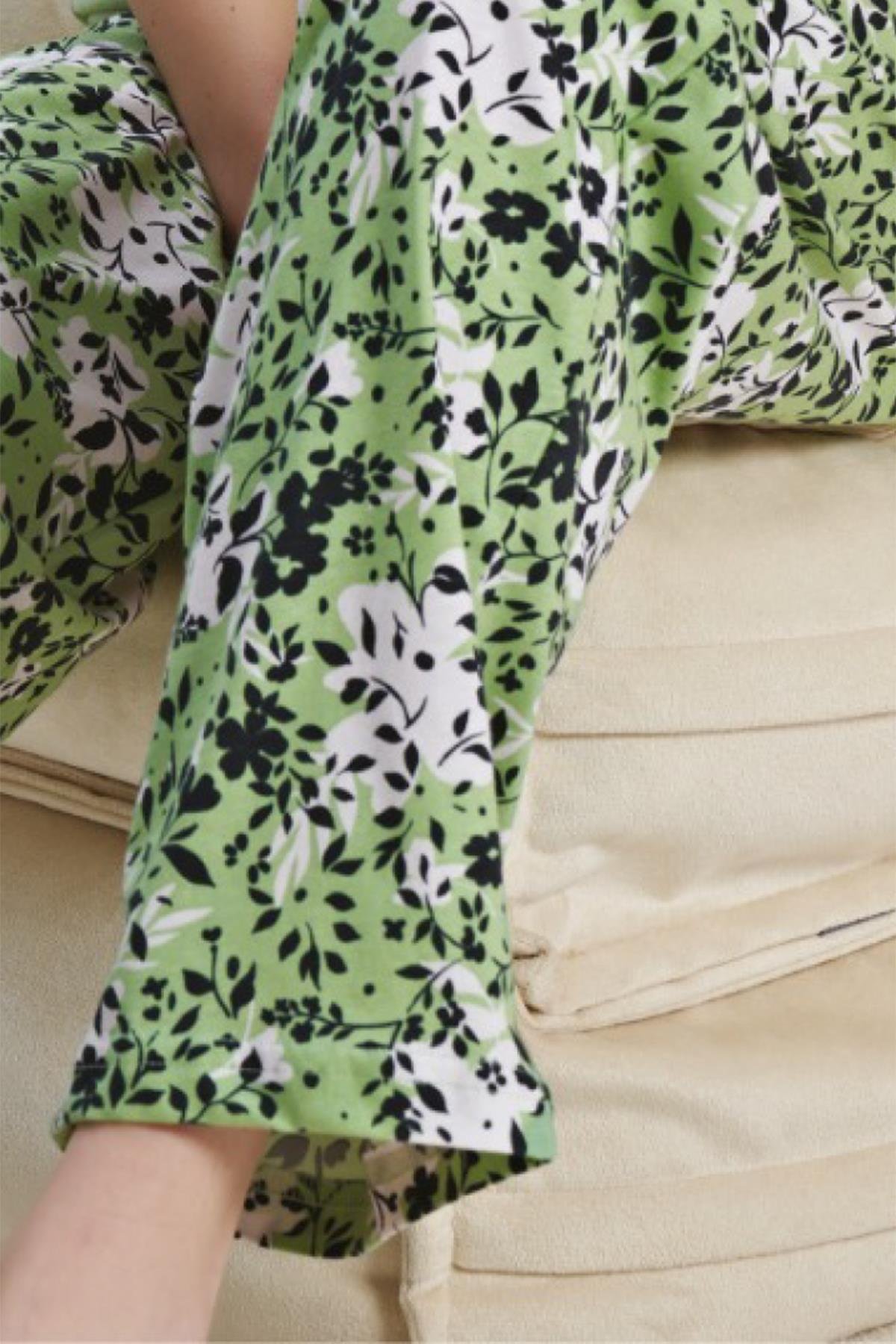 BSM 000202 BYN K.KOL PİJAMA - Fıstık Yeşili