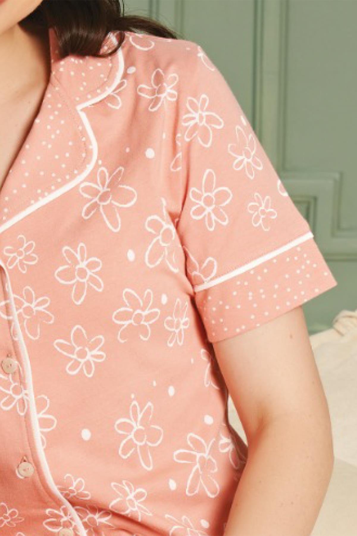 BSM 000202 BYN K.KOL PİJAMA - Somon