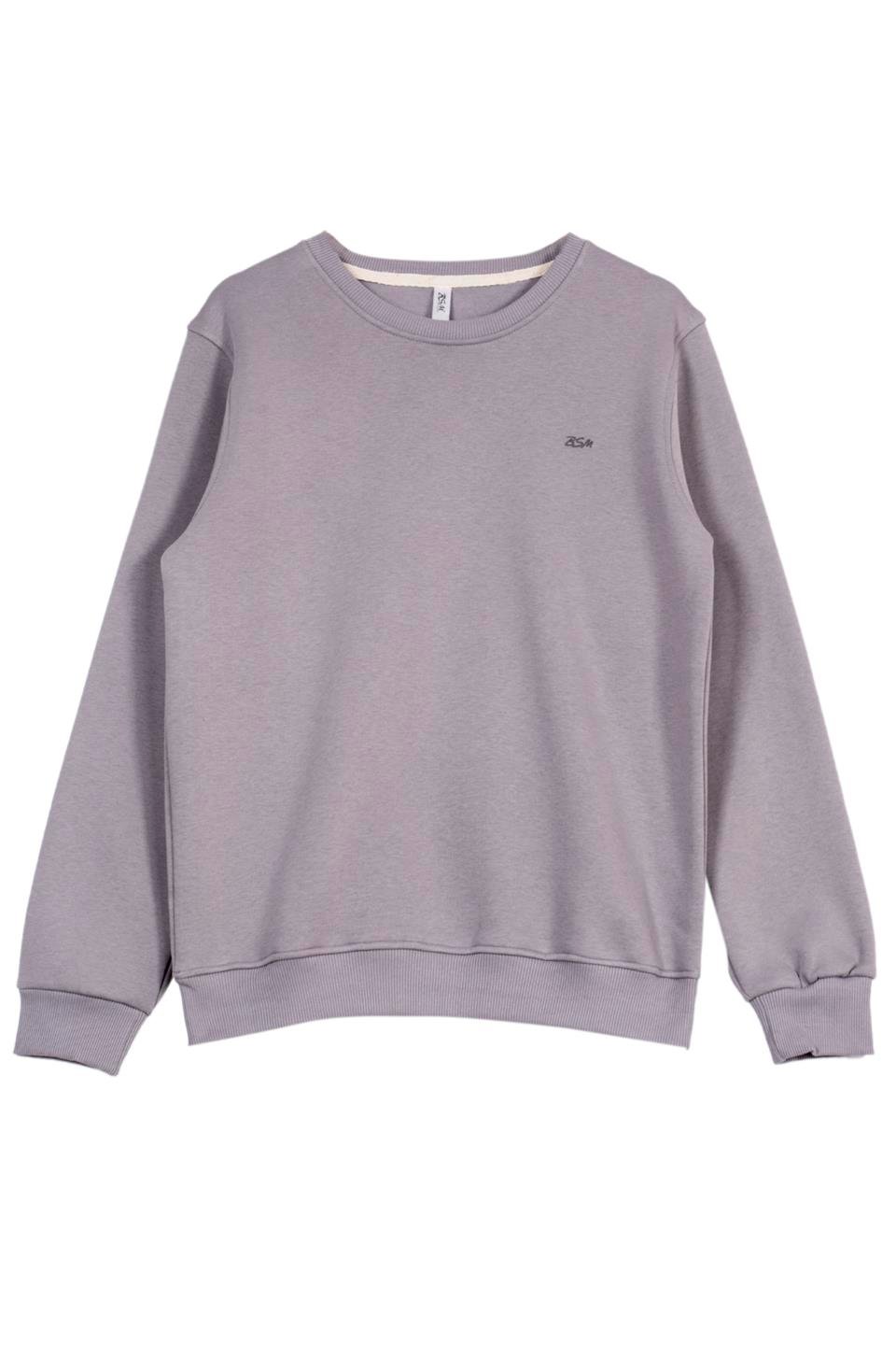 BSM 000260 ERK O YAKA 3 İPLİK SWEAT - Gri