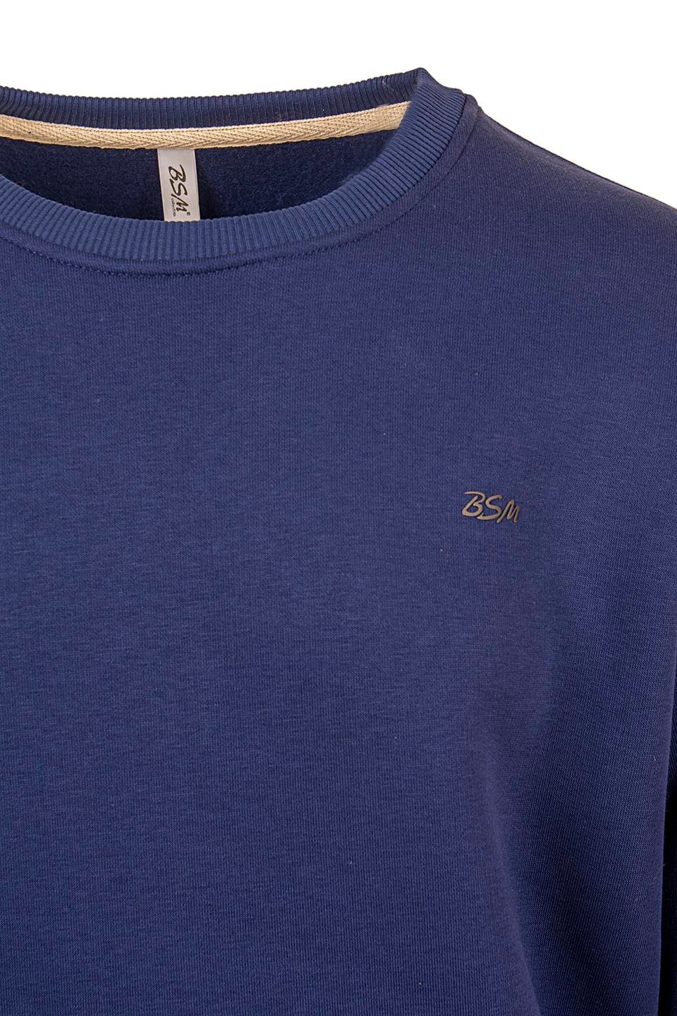 BSM 000260 ERK O YAKA 3 İPLİK SWEAT - İndigo