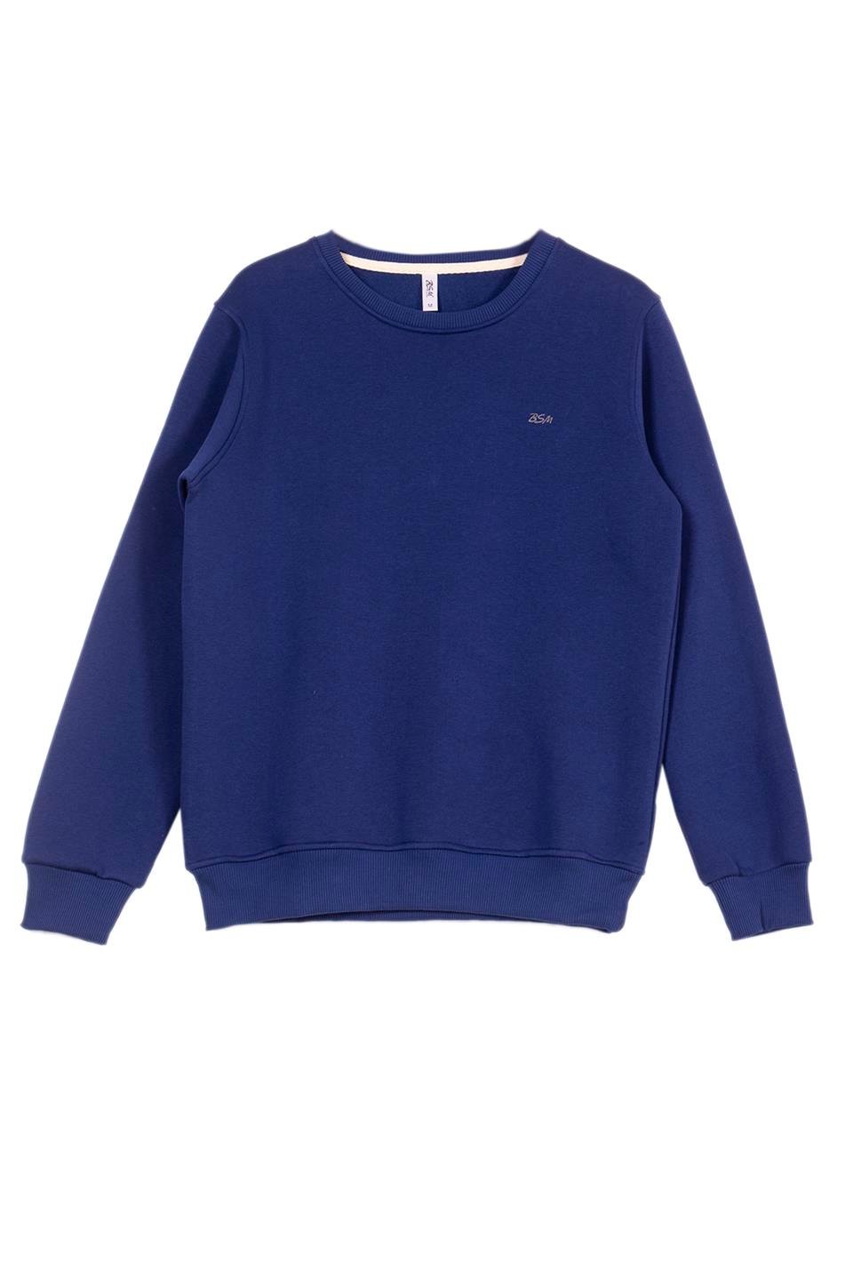 BSM 000260 ERK O YAKA 3 İPLİK SWEAT - İndigo