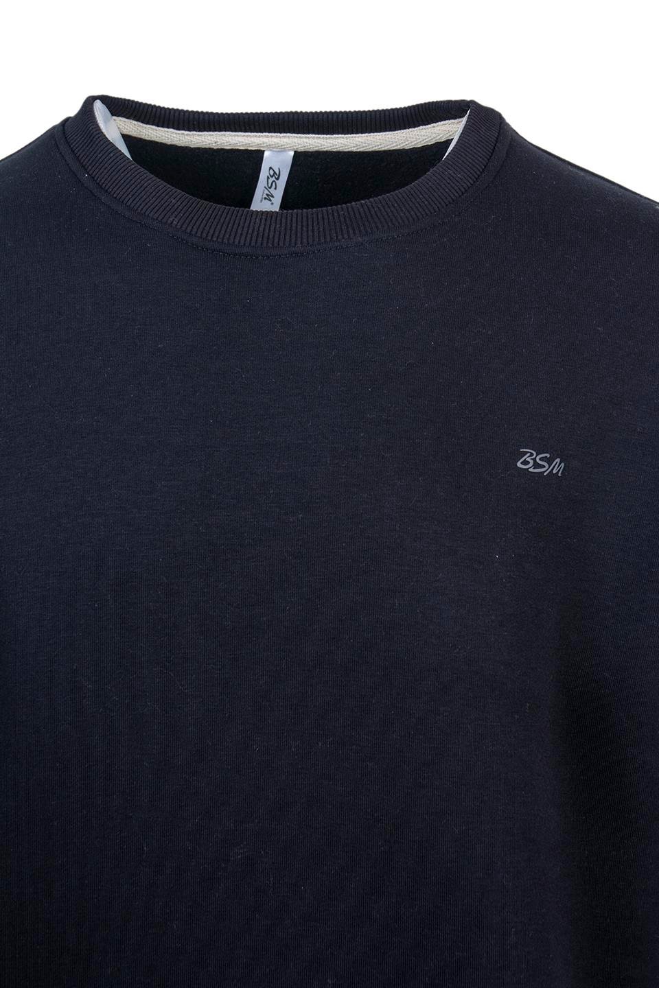 BSM 000260 ERK O YAKA 3 İPLİK SWEAT - Siyah