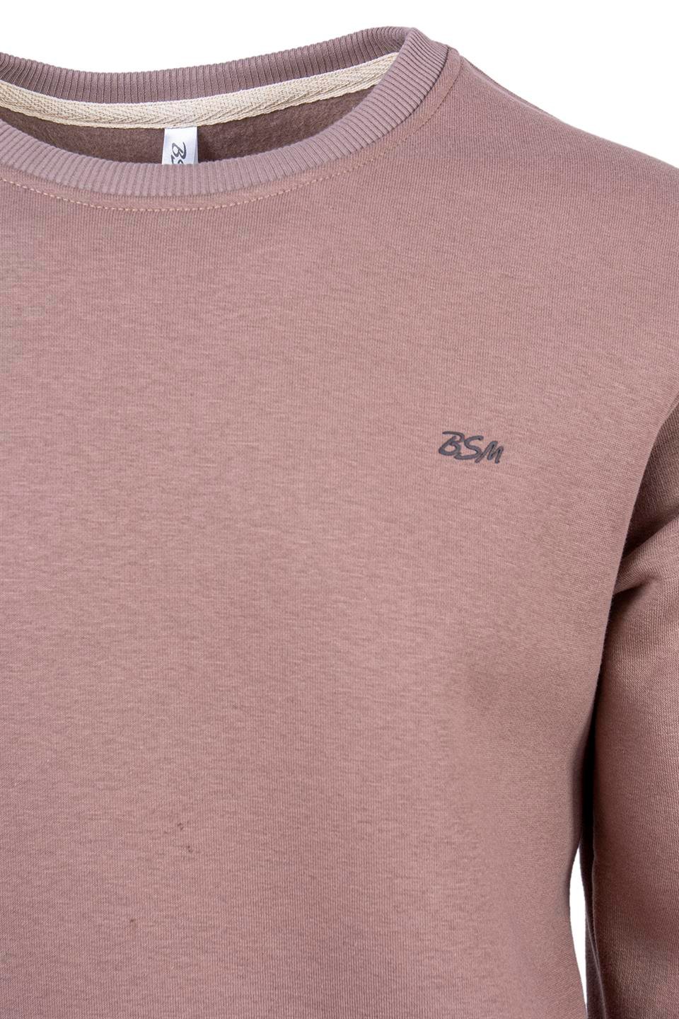 BSM 000260 ERK O YAKA 3 İPLİK SWEAT - Taş