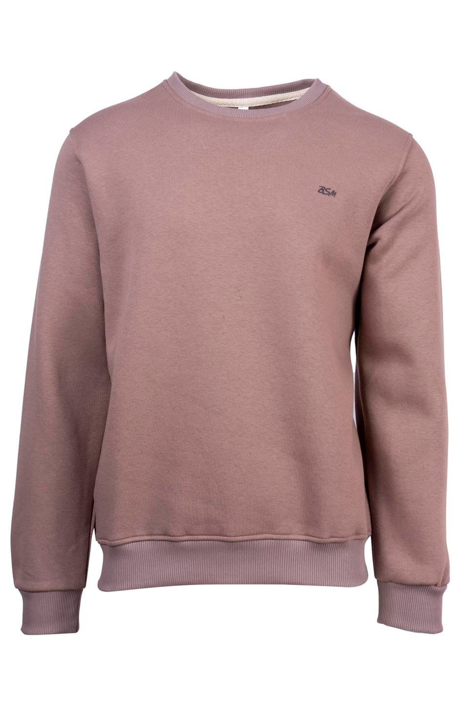BSM 000260 ERK O YAKA 3 İPLİK SWEAT - Taş