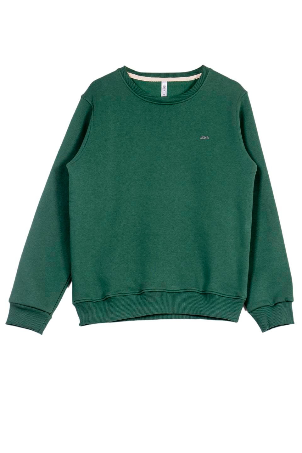 BSM 000260 ERK O YAKA 3 İPLİK SWEAT - Yeşil
