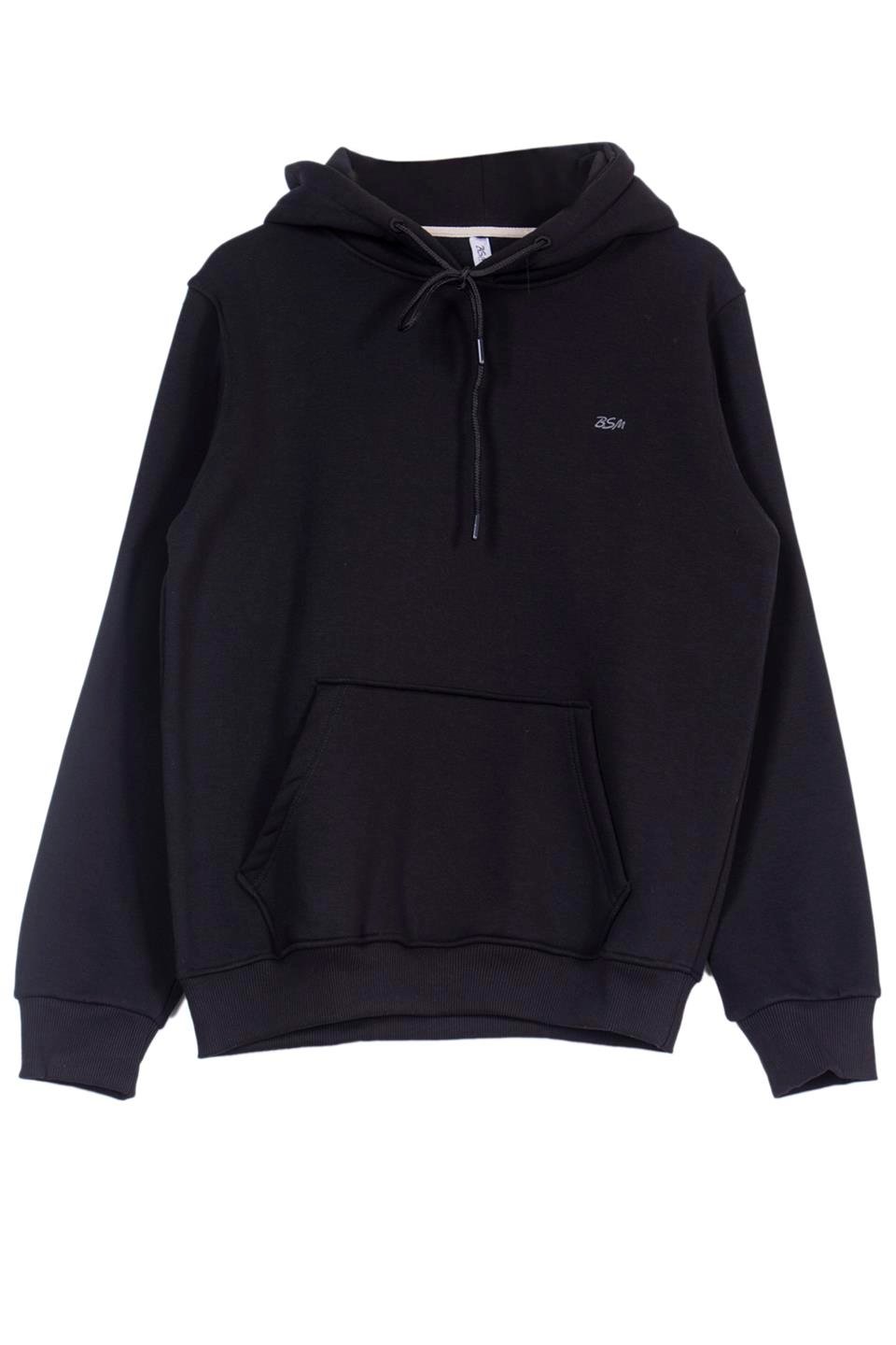 BSM 000300 ERK KAPŞ 3 İPLİK SWEAT - Siyah