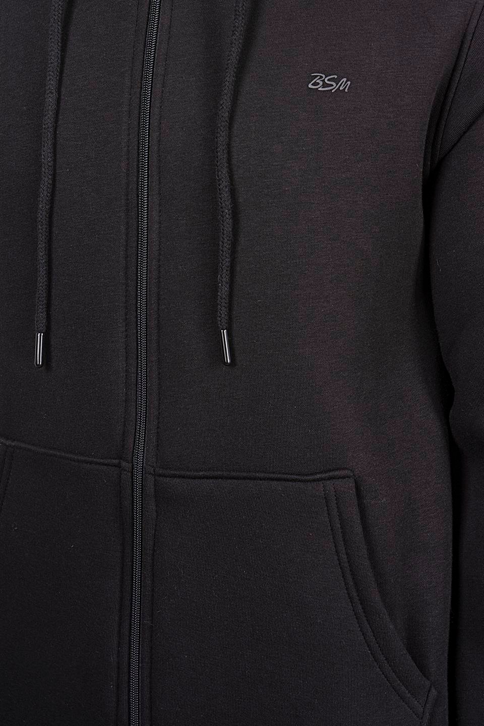 BSM 000524 UNX 3 İPLİK KAPŞ ÇEKET - Siyah