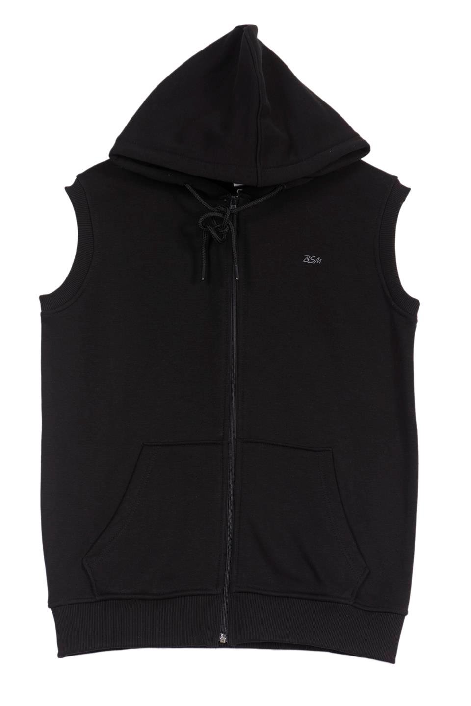 BSM 000536 UNX 3 İPLİK KAPŞ YELEK - Siyah