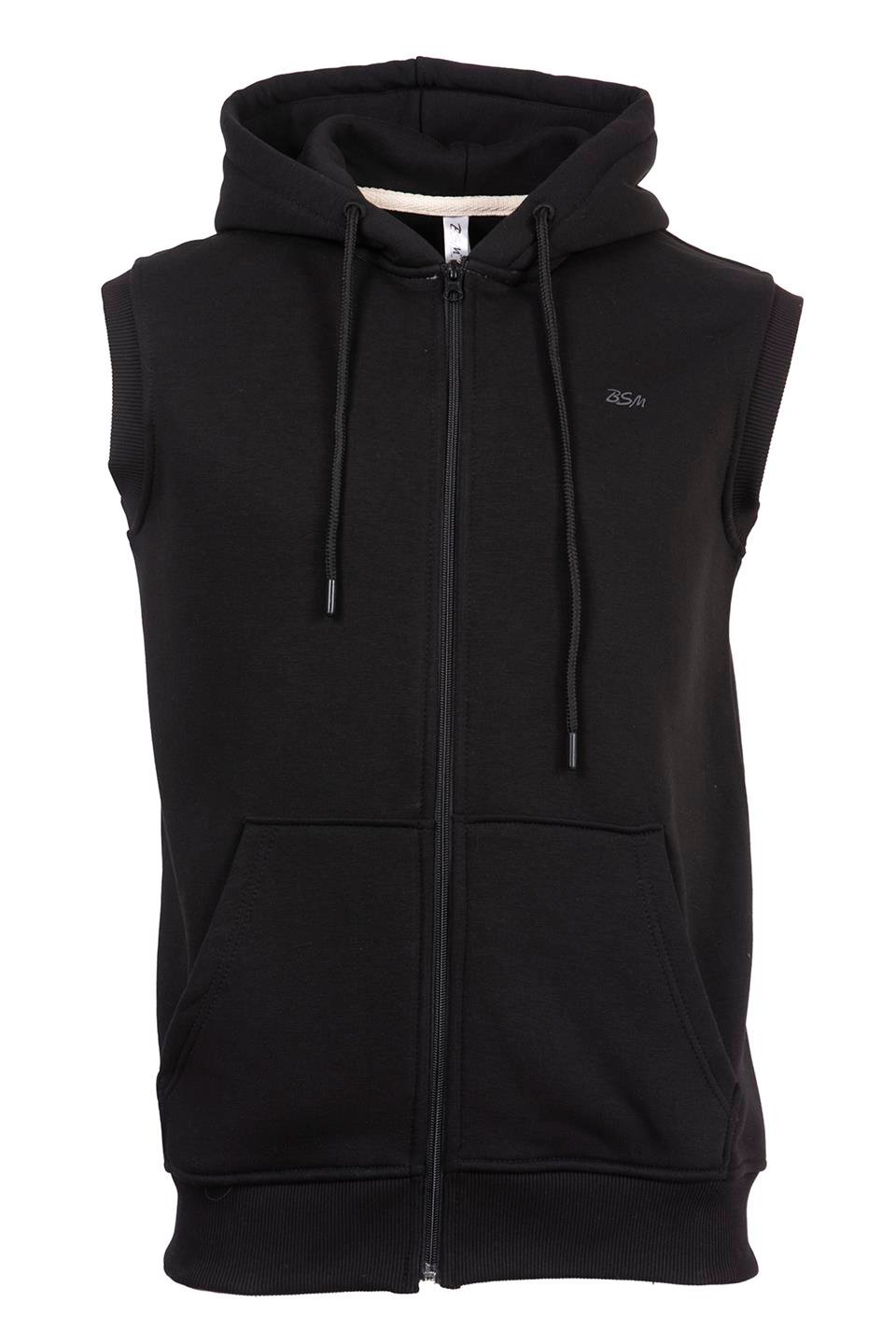 BSM 000536 UNX 3 İPLİK KAPŞ YELEK - Siyah