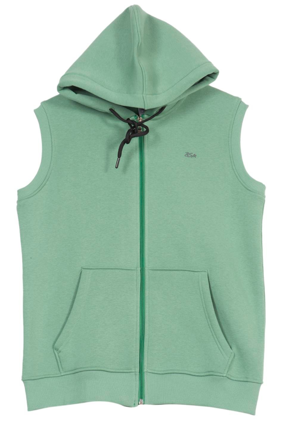 BSM 000536 UNX 3 İPLİK KAPŞ YELEK - Yeşil