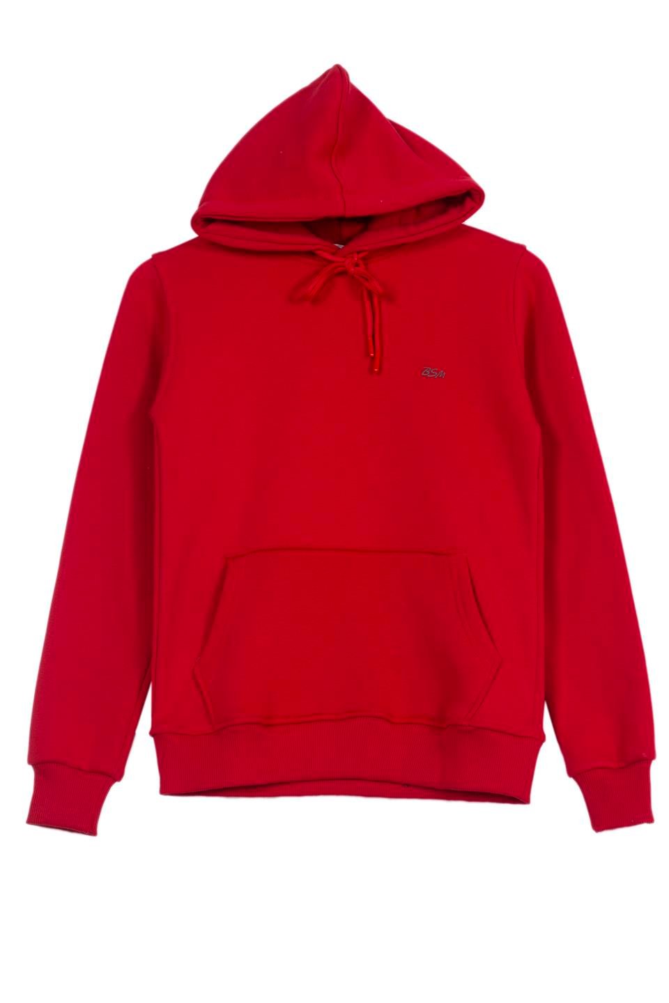 BSM 001212 BYN KANGURU 3 İPLİK SWEAT - Kırmızı
