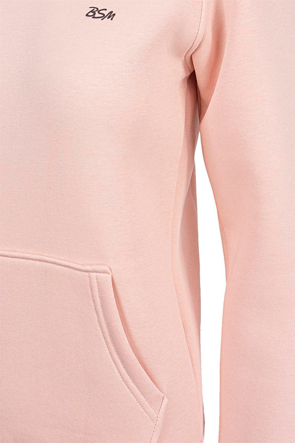 BSM 001212 BYN KANGURU 3 İPLİK SWEAT - Pudra