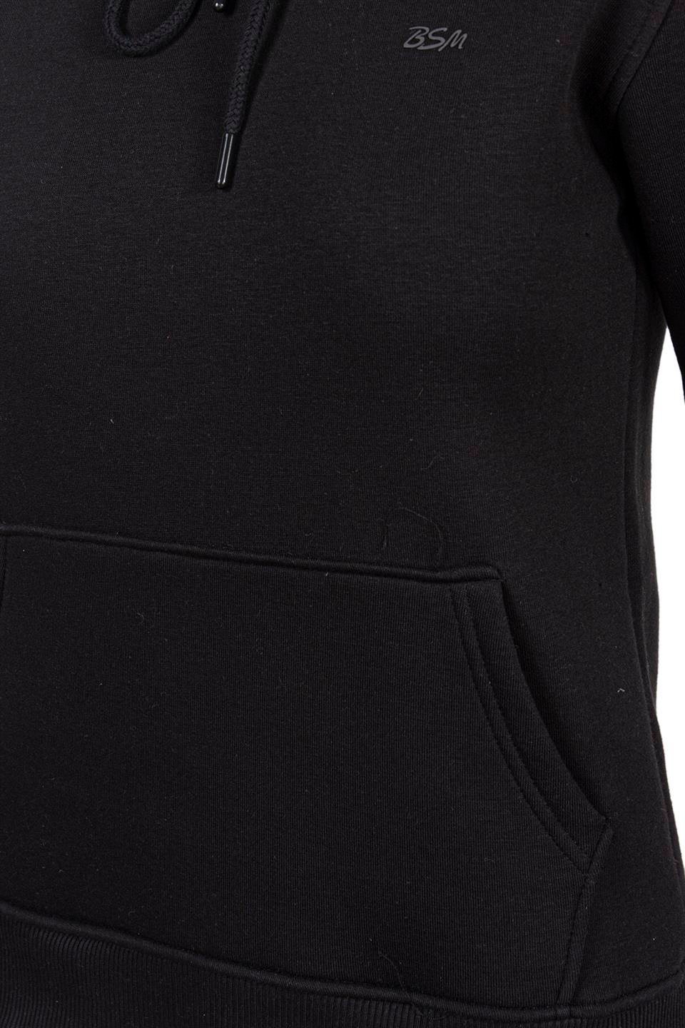 BSM 001212 BYN KANGURU 3 İPLİK SWEAT - Siyah