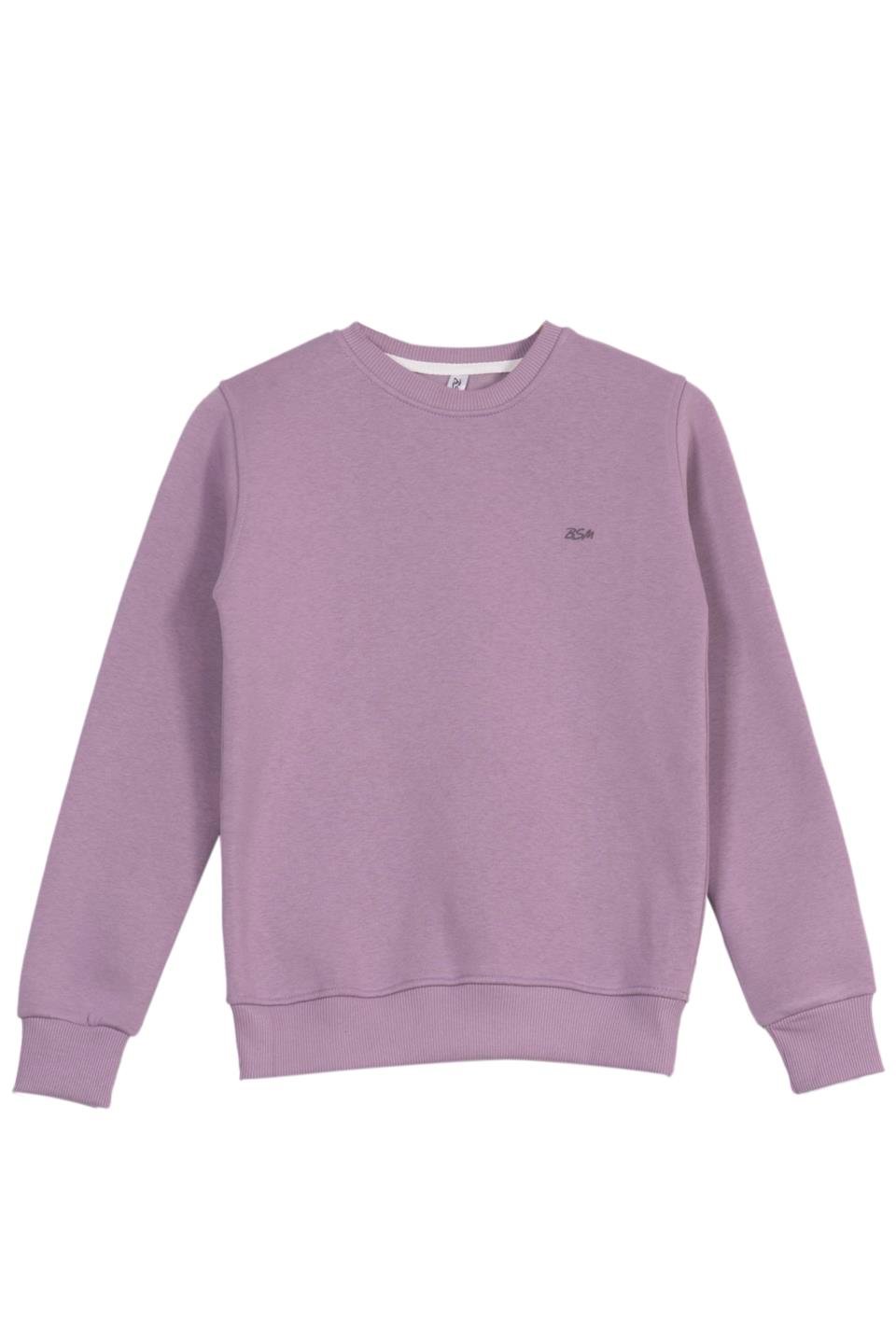 BSM 001217 BYN O YAKA 3 İPLİK SWEAT - Lila