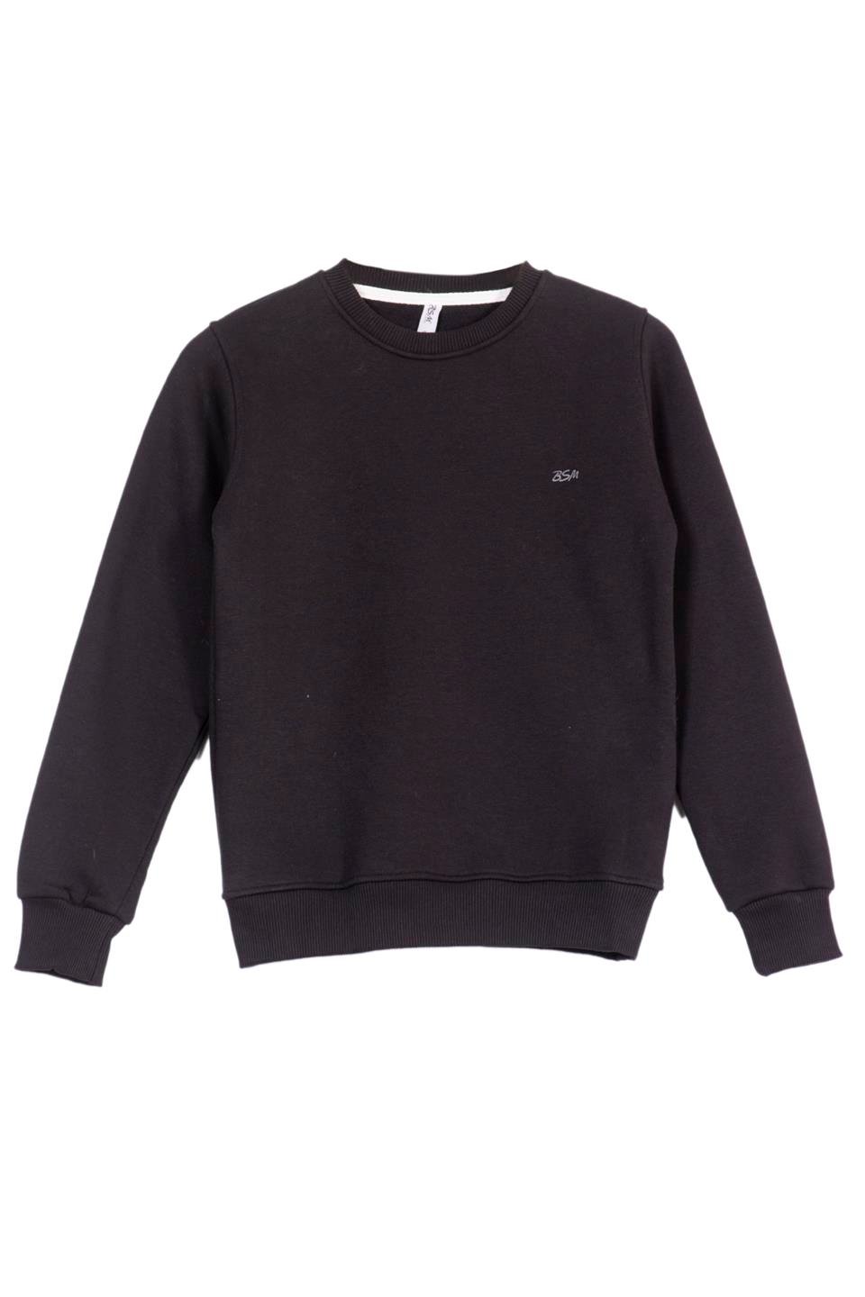 BSM 001217 BYN O YAKA 3 İPLİK SWEAT - Siyah