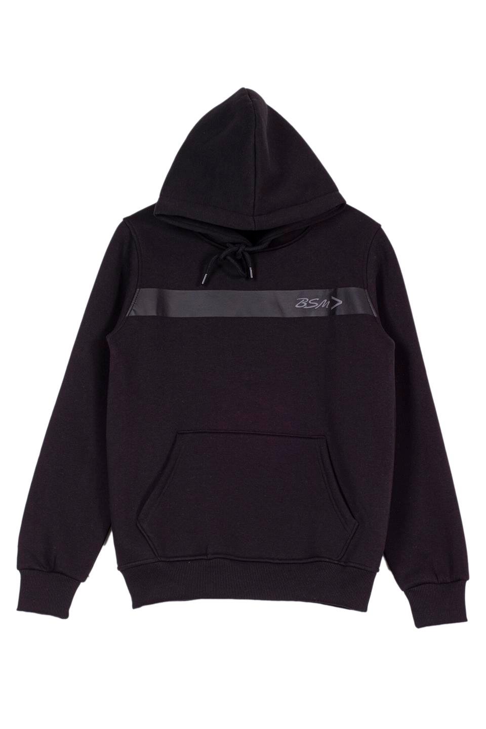 BSM 001218 UNX 3 İPLİK KAPŞ. SWEAT - Siyah