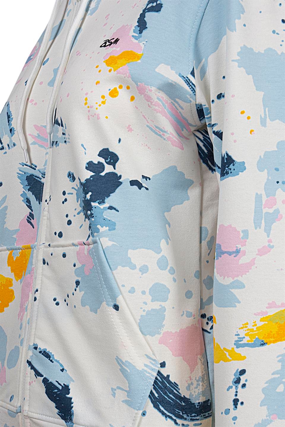 BSM 006002 BYN BATİK DESEN CEKET - Mavi