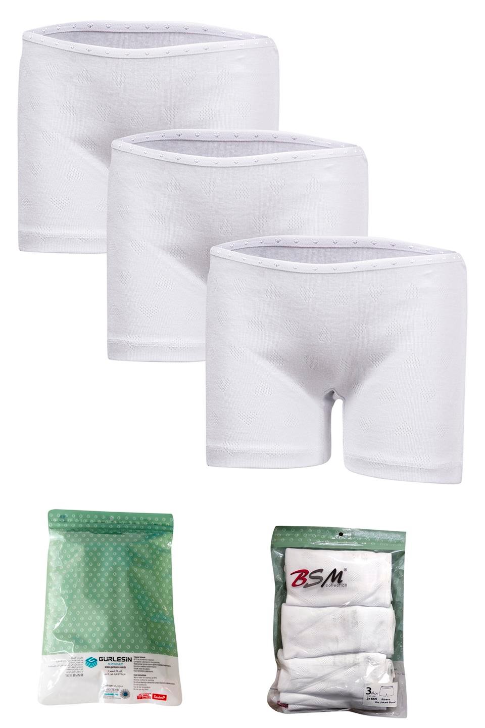 BSM 031655 KCK JAKARLI 3 LÜ BOXER - Beyaz