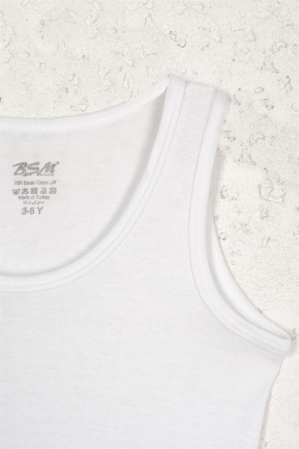 BSM 031803 ECK 3LÜ RİBANA ATLET - Beyaz