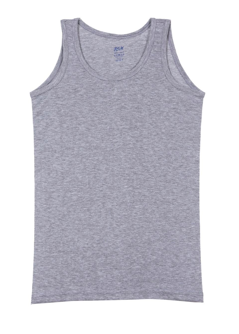 BSM 031803 ECK 3LÜ RİBANA ATLET - Gri