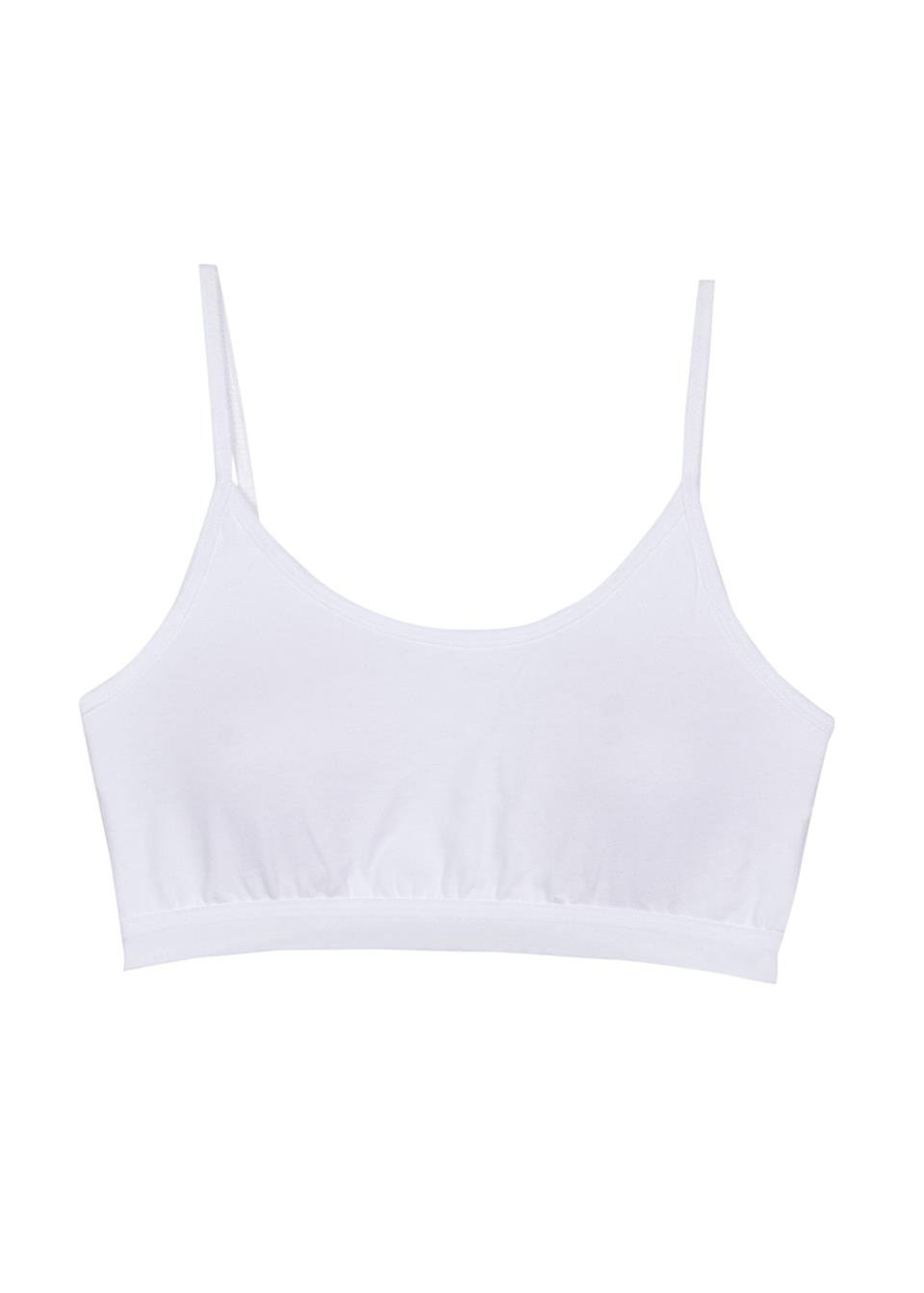 BSM 070103 BYN FULL LYC İP ASKILI BÜSTİYER - Beyaz