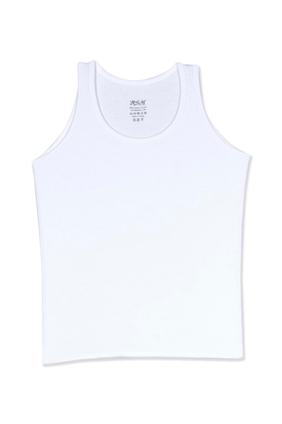 Bsm Çocuk 5'li Kaşkorse Atlet 31623 - Beyaz