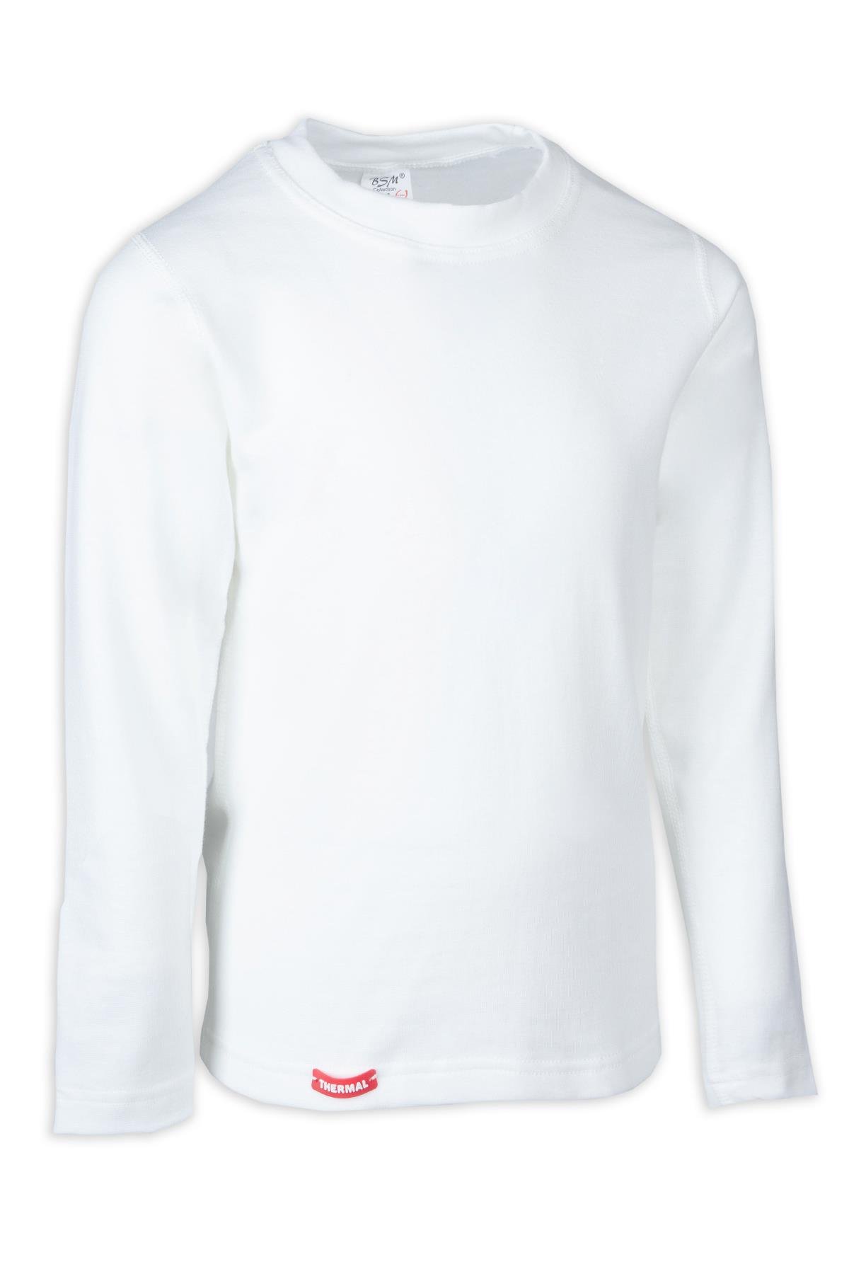 Bsm  Çocuk Viloft  Sıfır Yaka Uzun Kol Body 30605 - Ekru