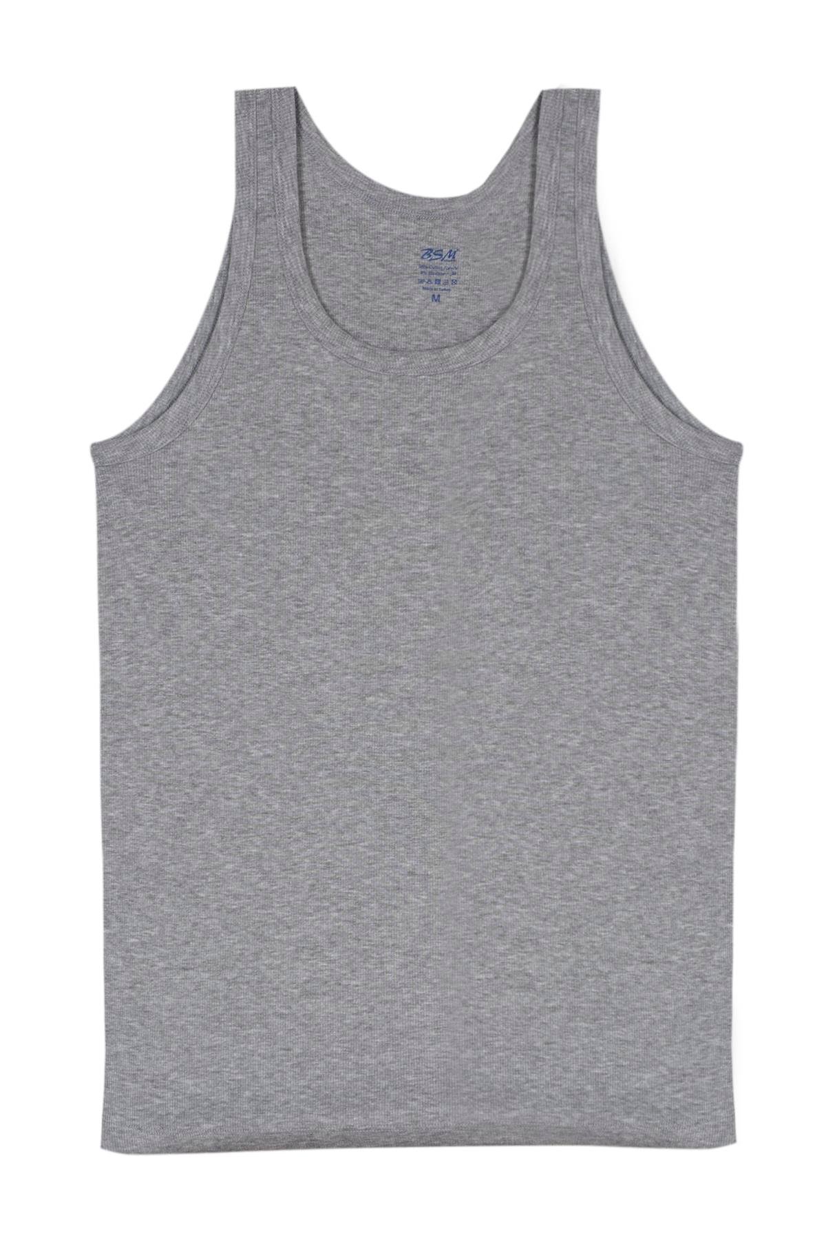 Bsm Erkek 2'li Kaşkorse Atlet 11373 - Gri