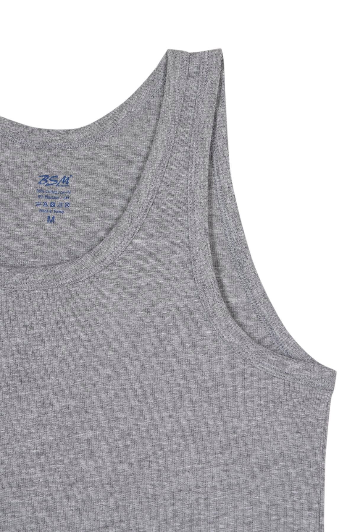 Bsm Erkek 2'li Kaşkorse Atlet 11373 - Gri