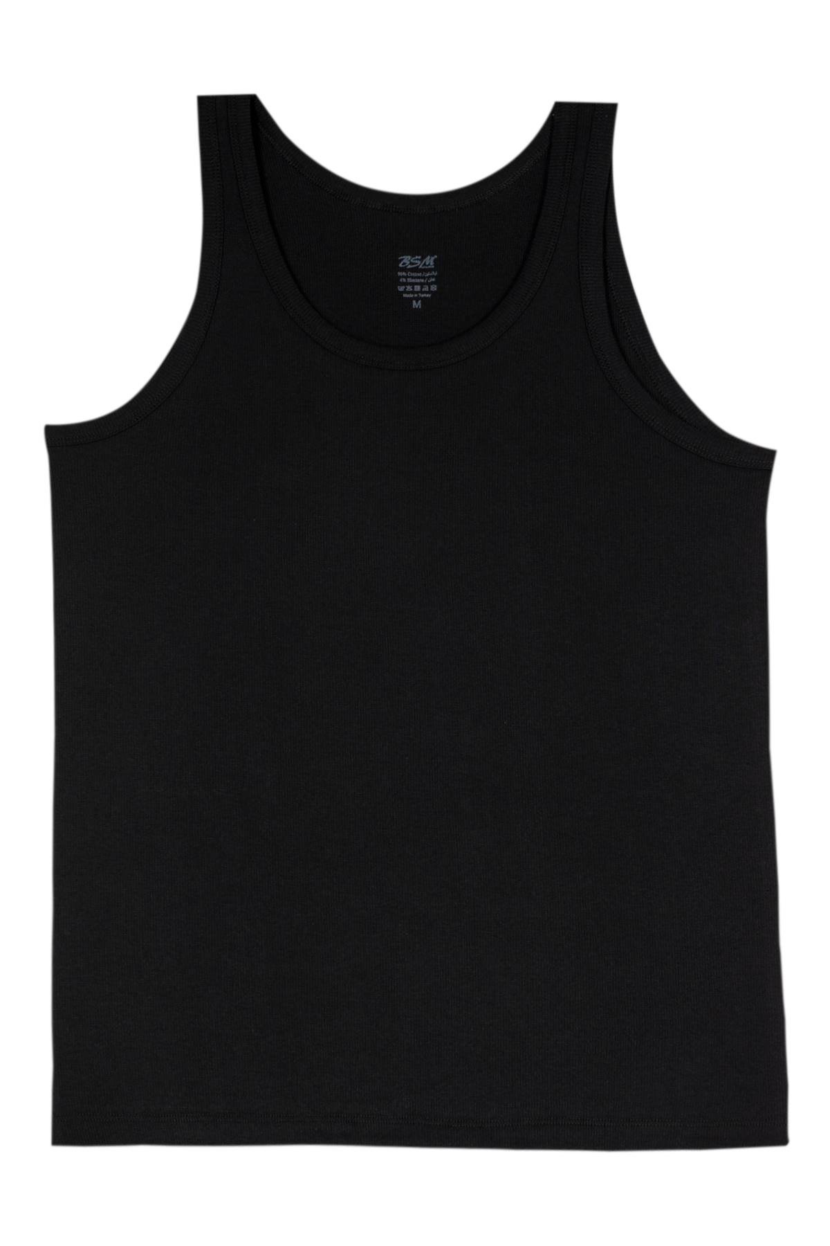 Bsm Erkek 2'li Kaşkorse Atlet 11373 - Siyah